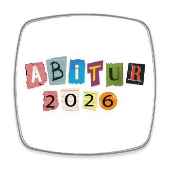 Abitur 2026 - Viereckiger Kühlschrankmagnet - Weiß - Vorne