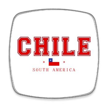 Chile - Square fridge magnet - white - Front
