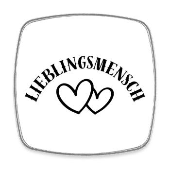 Lieblingsmensch für Sie und Ihn - Viereckiger Kühlschrankmagnet - Weiß - Vorne