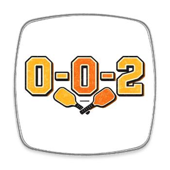 0-0-2 Rivalität Emblem - Viereckiger Kühlschrankmagnet - Weiß - Vorne