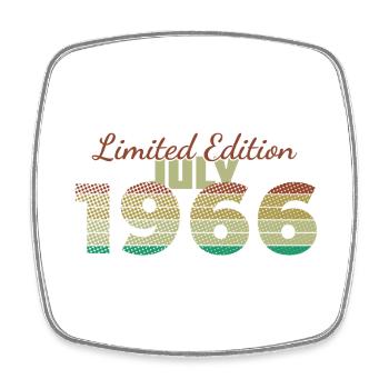 60th Birthday Limited Edition (SCR) 07/1966 - Square fridge magnet - white - Front