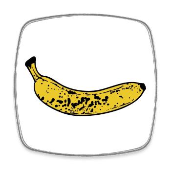 Banane - Viereckiger Kühlschrankmagnet - Weiß - Vorne