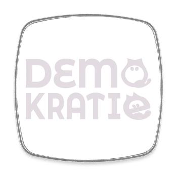 Katzen Demokratie - Viereckiger Kühlschrankmagnet - Weiß - Vorne