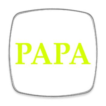 Bester Papa der Welt Spruch - Viereckiger Kühlschrankmagnet - Weiß - Vorne
