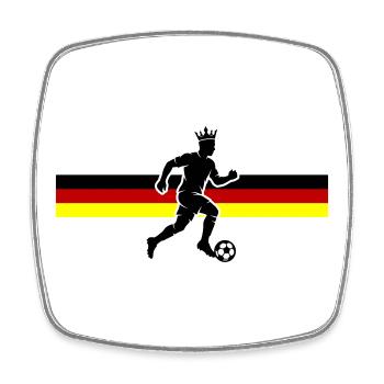 Fussballer Deutschland Fussball Fahne - Viereckiger Kühlschrankmagnet - Weiß - Vorne