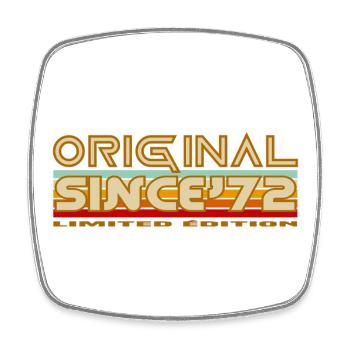 Originale 72 Retro Edition - Viereckiger Kühlschrankmagnet - Weiß - Vorne