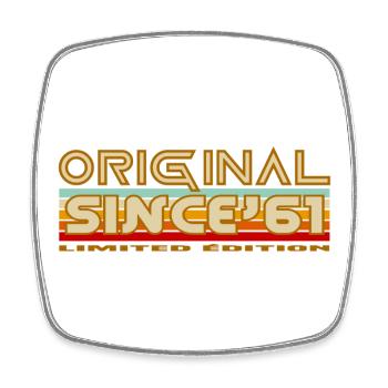 Original Since 61 Vintage Logo - Square fridge magnet - white - Front