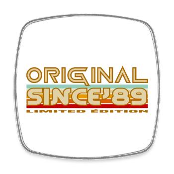 Original Since 89 Vintage - Square fridge magnet - white - Front