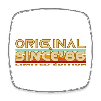 Original 86 Limited Edition Retro - Square fridge magnet - white - Front