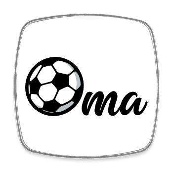 Grand-mère retraitée de football - Magnet carré - blanc - Devant