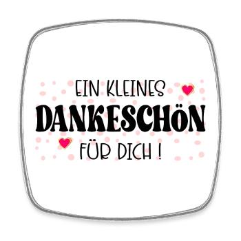 Kleines Dankeschön - Viereckiger Kühlschrankmagnet - Weiß - Vorne