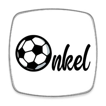 Fußball Bruder Onkel - Viereckiger Kühlschrankmagnet - Weiß - Vorne