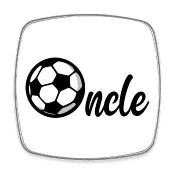 Onkel Football - Viereckiger Kühlschrankmagnet - Weiß - Vorne