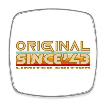 Original seit 43 Limited Edition - Viereckiger Kühlschrankmagnet - Weiß - Vorne