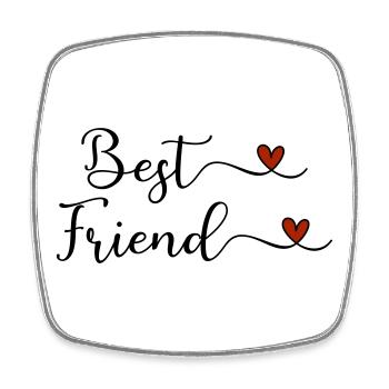 Beste Freunde - Viereckiger Kühlschrankmagnet - Weiß - Vorne