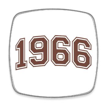 Retro Adventure 60 Jahre Sixties Geschenk 1966 - Viereckiger Kühlschrankmagnet - Weiß - Vorne