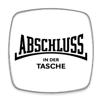 Abschluss In Der Tasche (Schulabschluss Konkav B) - Viereckiger Kühlschrankmagnet - Weiß - Vorne