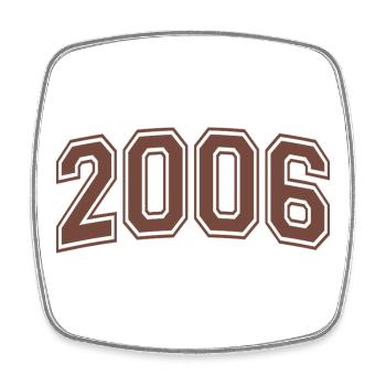 Retro Adventure 20 Year Old Twenties Gift 2006 - Square fridge magnet - white - Front