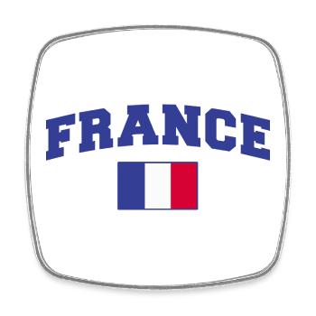 Frankreich Fan - Viereckiger Kühlschrankmagnet - Weiß - Vorne
