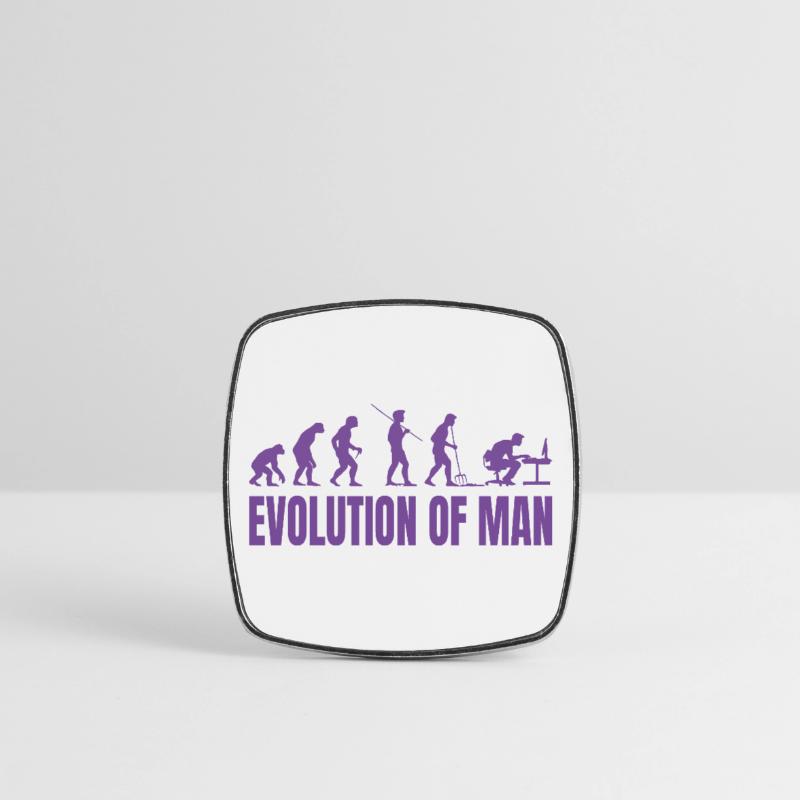 Programmer Computer Freak Evolution Retro Square fridge magnet