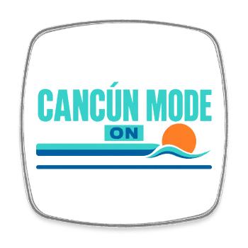 Beach Vacation Gifts, Cancun Mode On, Mexico Trip - Square fridge magnet - white - Front