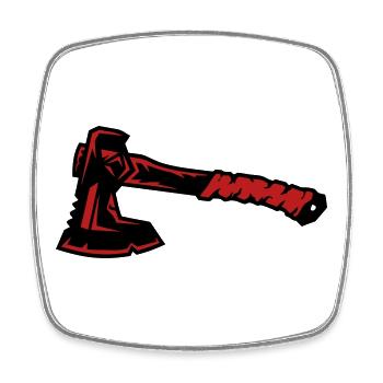 Axe Lumberjack Bushcraft Camping de survie - Magnet carré - blanc - Devant