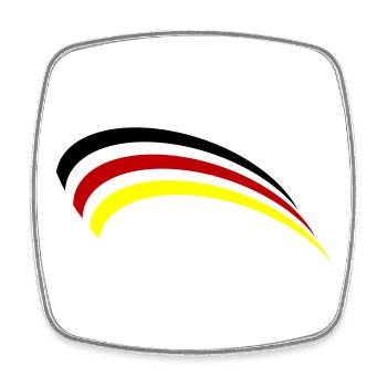 Germany Flag Design - Square fridge magnet - white - Front