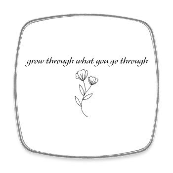 grow through - Viereckiger Kühlschrankmagnet - Weiß - Vorne
