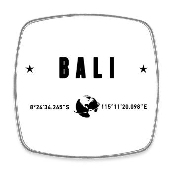 Bali Indonesia Coordinates Gps Globe - Square fridge magnet - white - Front