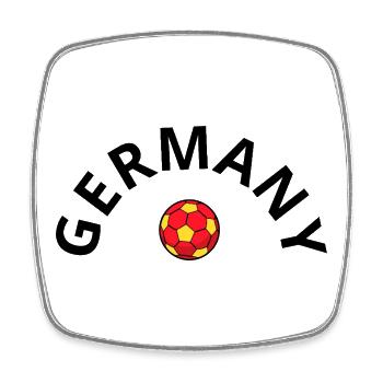 Conception allemande du football de supporters allemand - Magnet carré - blanc - Devant