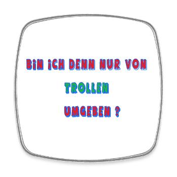 Bin_ich_denn - Viereckiger Kühlschrankmagnet - Weiß - Vorne