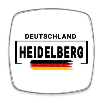 Heidelberg Deutschland Deutschland Deutsche Flagge - Viereckiger Kühlschrankmagnet - Weiß - Vorne