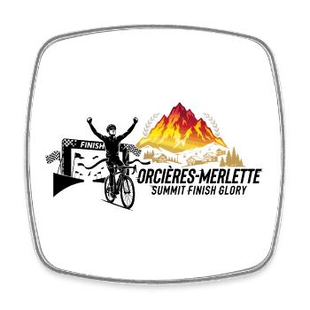 Orcieres-Merlette Summit Finish Victory Tee - Square fridge magnet - white - Front