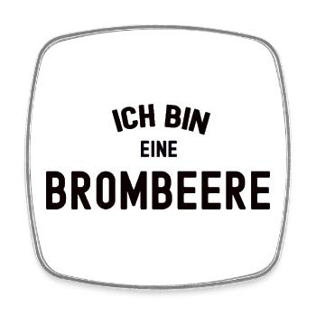 ICH BIN EINE BROMBEERE lila Karneval Kostüm Beere - Viereckiger Kühlschrankmagnet - Weiß - Vorne