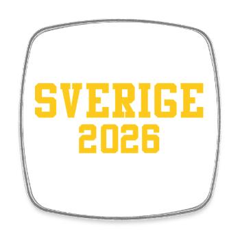 Sweden - Square fridge magnet - white - Front