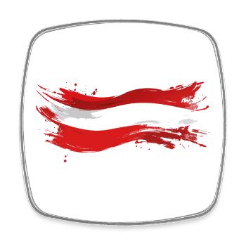Austria - Square fridge magnet - white - Front