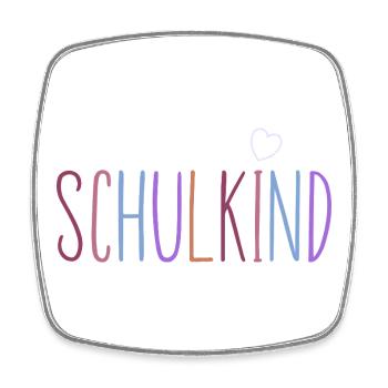 Schulkind Einschulung Design - Viereckiger Kühlschrankmagnet - Weiß - Vorne