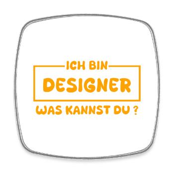 Job Designer - Viereckiger Kühlschrankmagnet - Weiß - Vorne
