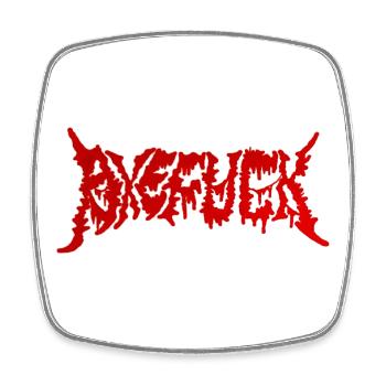 Axefuck - Square fridge magnet - white - Front