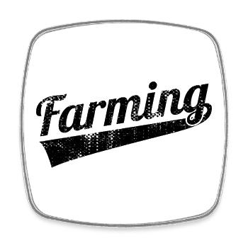 Agriculture - Magnet carré - blanc - Devant