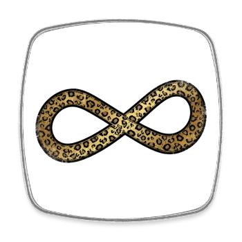 Motif Léopard Infini - Magnet carré - blanc - Devant