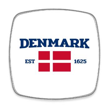Danemark - Dänemark - Fondé en 1625 - Drapeau - Drapeau - Magnet carré - blanc - Devant