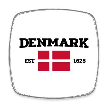 Denmark - Dänemark - Est 1625 - Flagge - Flag - Viereckiger Kühlschrankmagnet - Weiß - Vorne