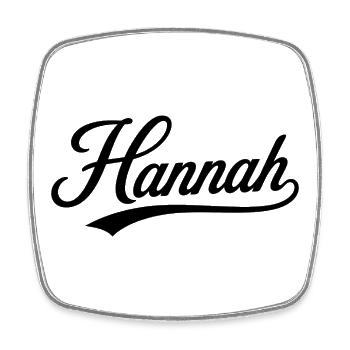 Hannah Name Gift First Last Family - Square fridge magnet - white - Front