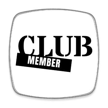 Club Member - Verein Mitglied Team Party Gruppe - Viereckiger Kühlschrankmagnet - Weiß - Vorne