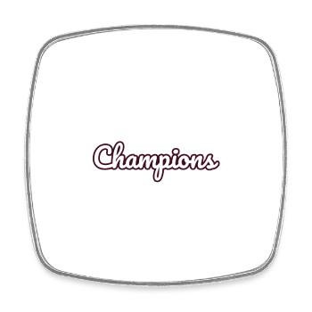 Winner's Statement Champions Design - Square fridge magnet - white - Front