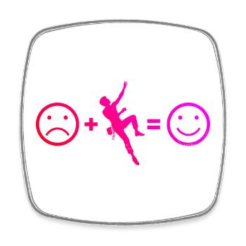 The mountaineers and climbers fit together - Square fridge magnet - white - Front