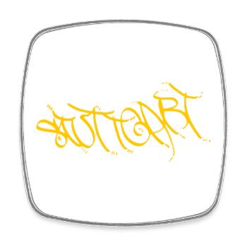 The Ultimate Stuttgart T-Shirt - Square fridge magnet - white - Front