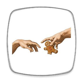 Biscuits en pain d’épices – La Création – Weihn drôle - Magnet carré - blanc - Devant