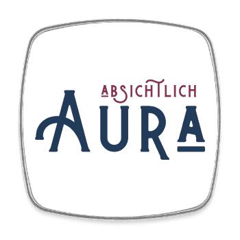 Absichtlich Aura - Viereckiger Kühlschrankmagnet - Weiß - Vorne